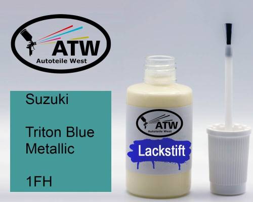 Suzuki, Triton Blue Metallic, 1FH: 20ml Lackstift, von ATW Autoteile West.